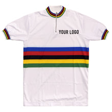 Load image into Gallery viewer, Rainbow “Silk” jersey customised with your own lettering
