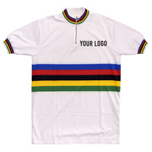 Load image into Gallery viewer, Rainbow “Silk” jersey customised with your own lettering