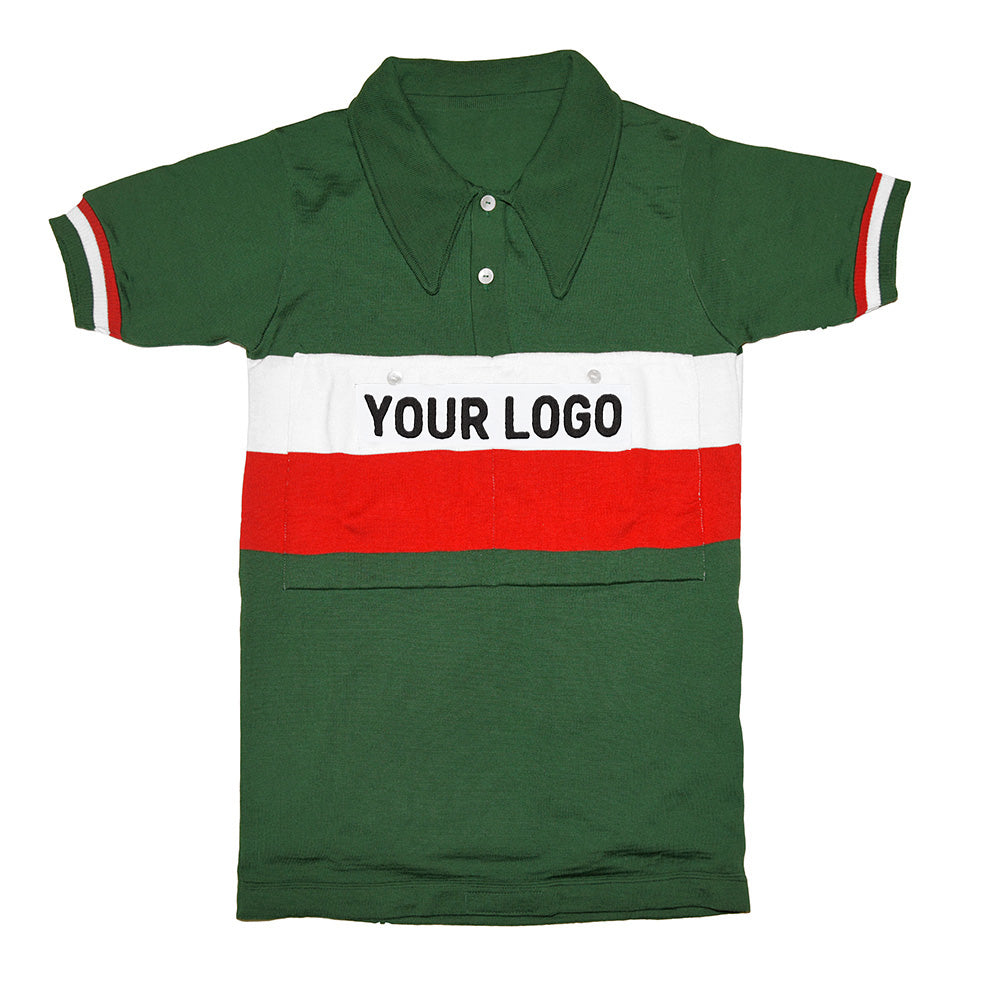 Italy national team collar jersey at the Tour de France customised with your own lettering