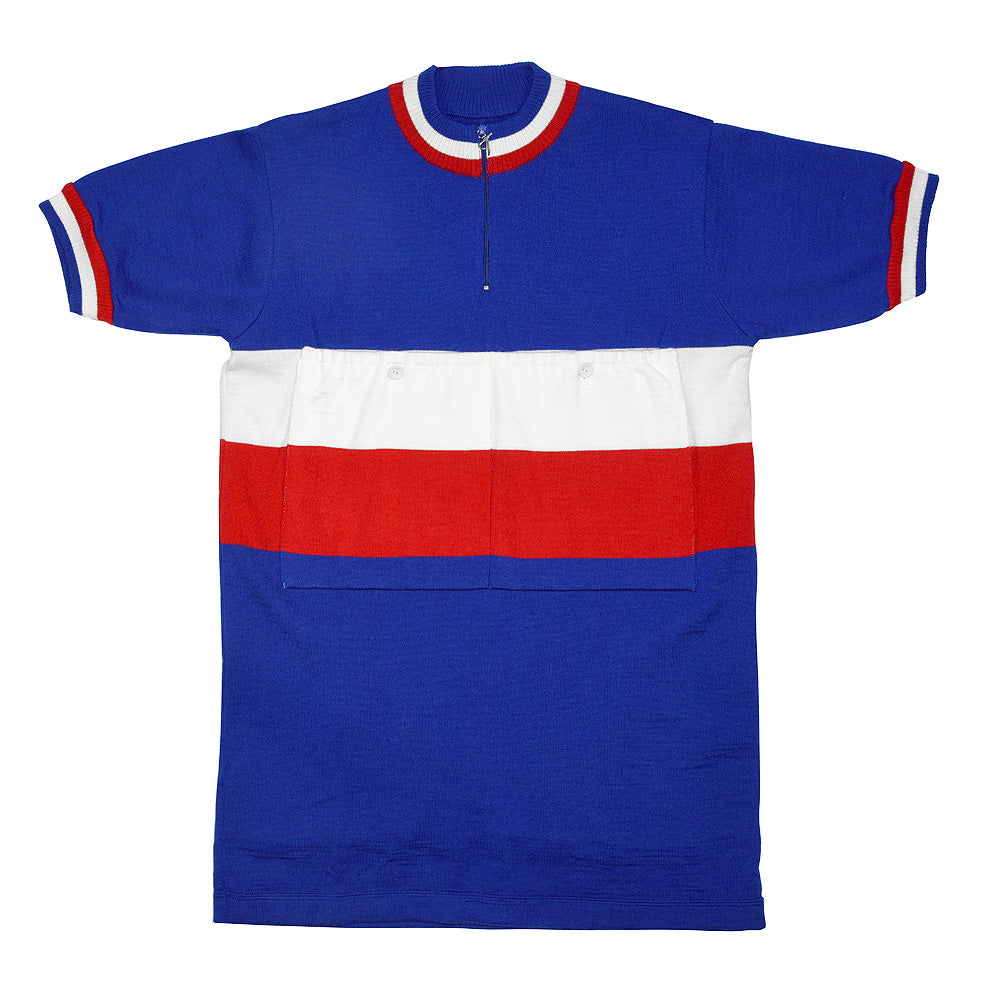 France national team jersey at the Tour de France without any lettering