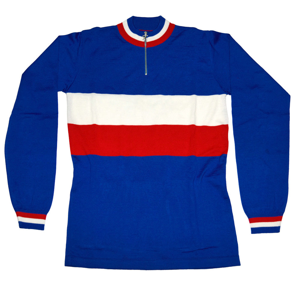 long-sleeved France national team jersey at the Tour de France