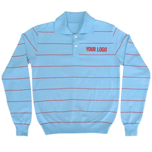 Load image into Gallery viewer, Sky blue long-sleeved rest jersey customised with your own lettering
