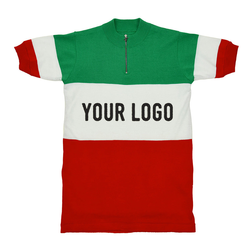 Tricolor jersey customised with your own lettering