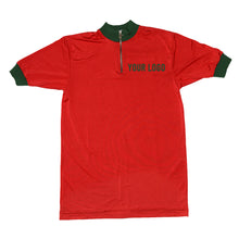 Load image into Gallery viewer, Red "Silk" jersey customised with your own lettering