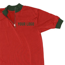Load image into Gallery viewer, Red &quot;Silk&quot; jersey customised with your own lettering

