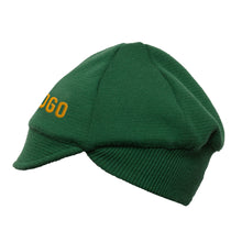Load image into Gallery viewer, Green woolen cap customised with your own lettering