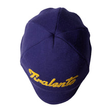 Load image into Gallery viewer, Purple woolen cap customised with Tiralento lettering