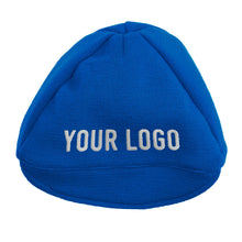 Load image into Gallery viewer, Light blue woolen cap customised with your own lettering
