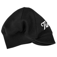 Load image into Gallery viewer, Black woolen cap customised with Tiralento lettering