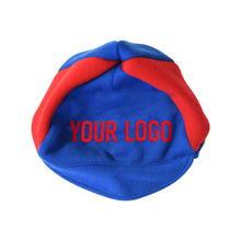Load image into Gallery viewer, Sky-blue red woolen cap customised with your own lettering