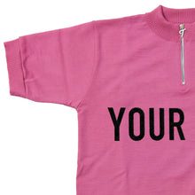 Load image into Gallery viewer, Pink jersey customised with your own lettering