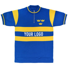 Load image into Gallery viewer, Sweden national team jersey at the World championship 1968 customised with your own lettering
