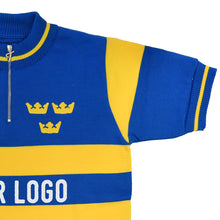 Load image into Gallery viewer, Sweden national team jersey at the World championship 1968 customised with your own lettering
