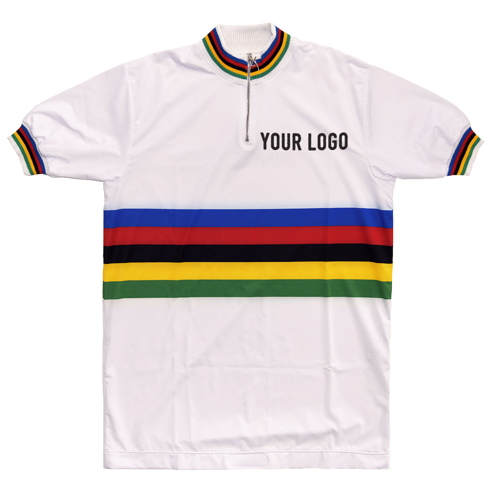 Rainbow “Silk” jersey customised with your own lettering