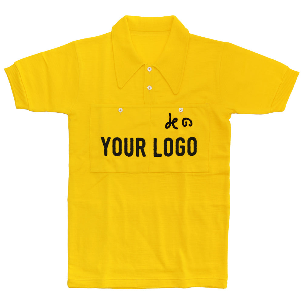 Yellow collar Jersey  customised with your own lettering