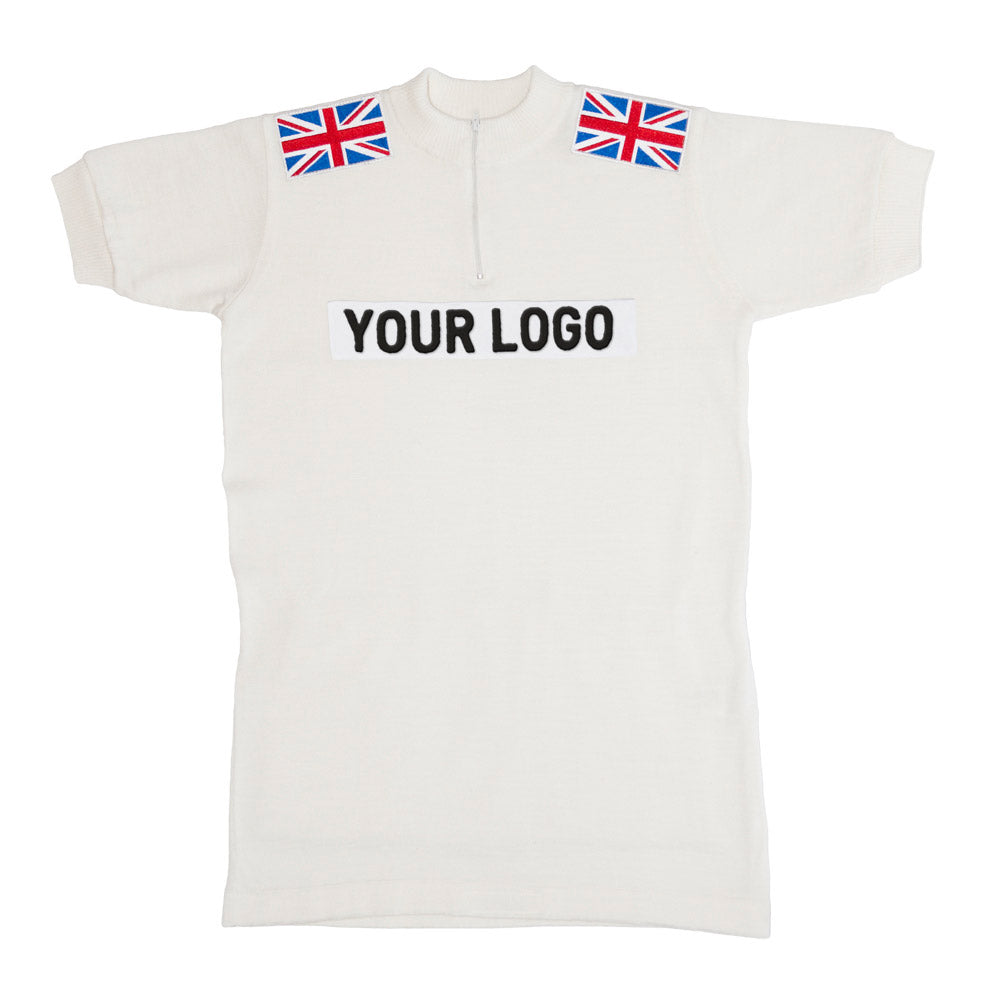 England national team jersey at the Tour de France customised with your own lettering
