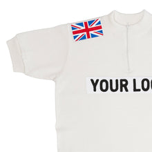 Load image into Gallery viewer, England national team jersey at the Tour de France customised with your own lettering

