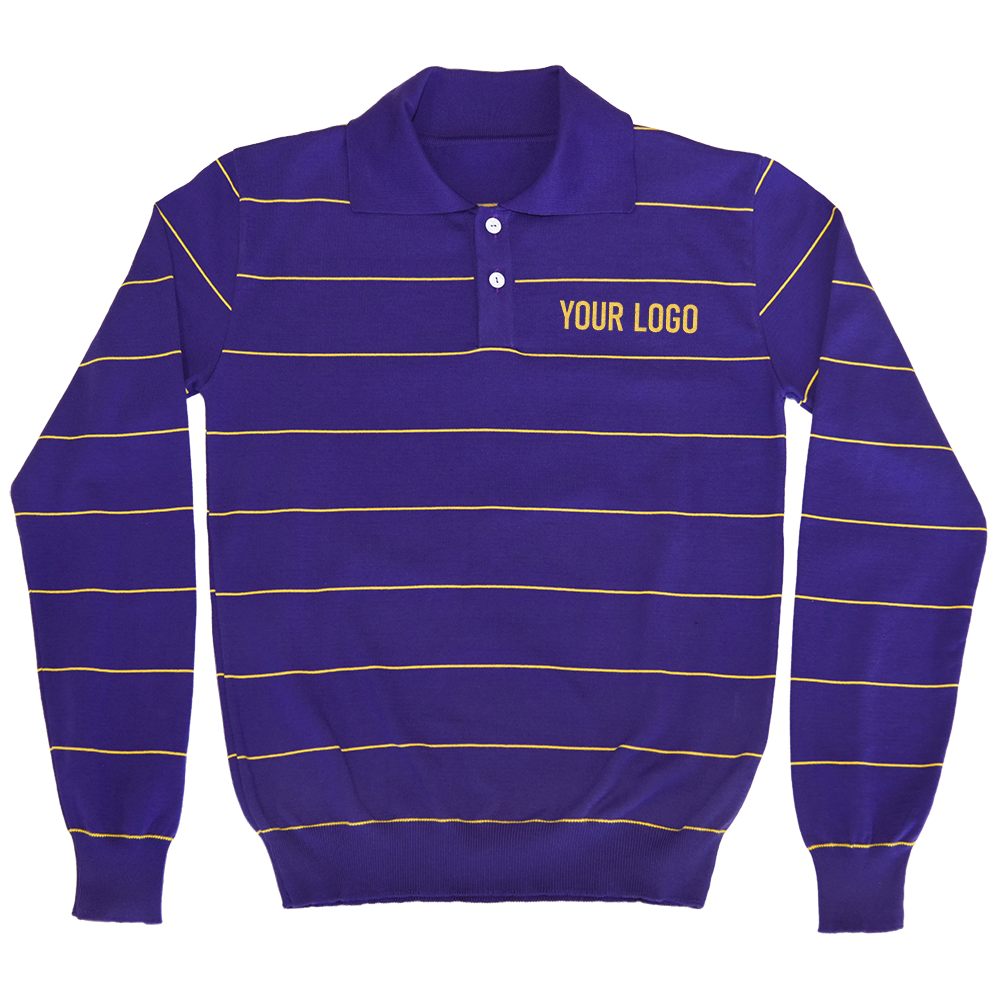 Purple long-sleeved rest jersey customised with your own lettering