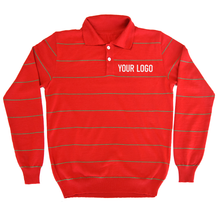 Load image into Gallery viewer, Red long-sleeved rest jersey customised with your own lettering
