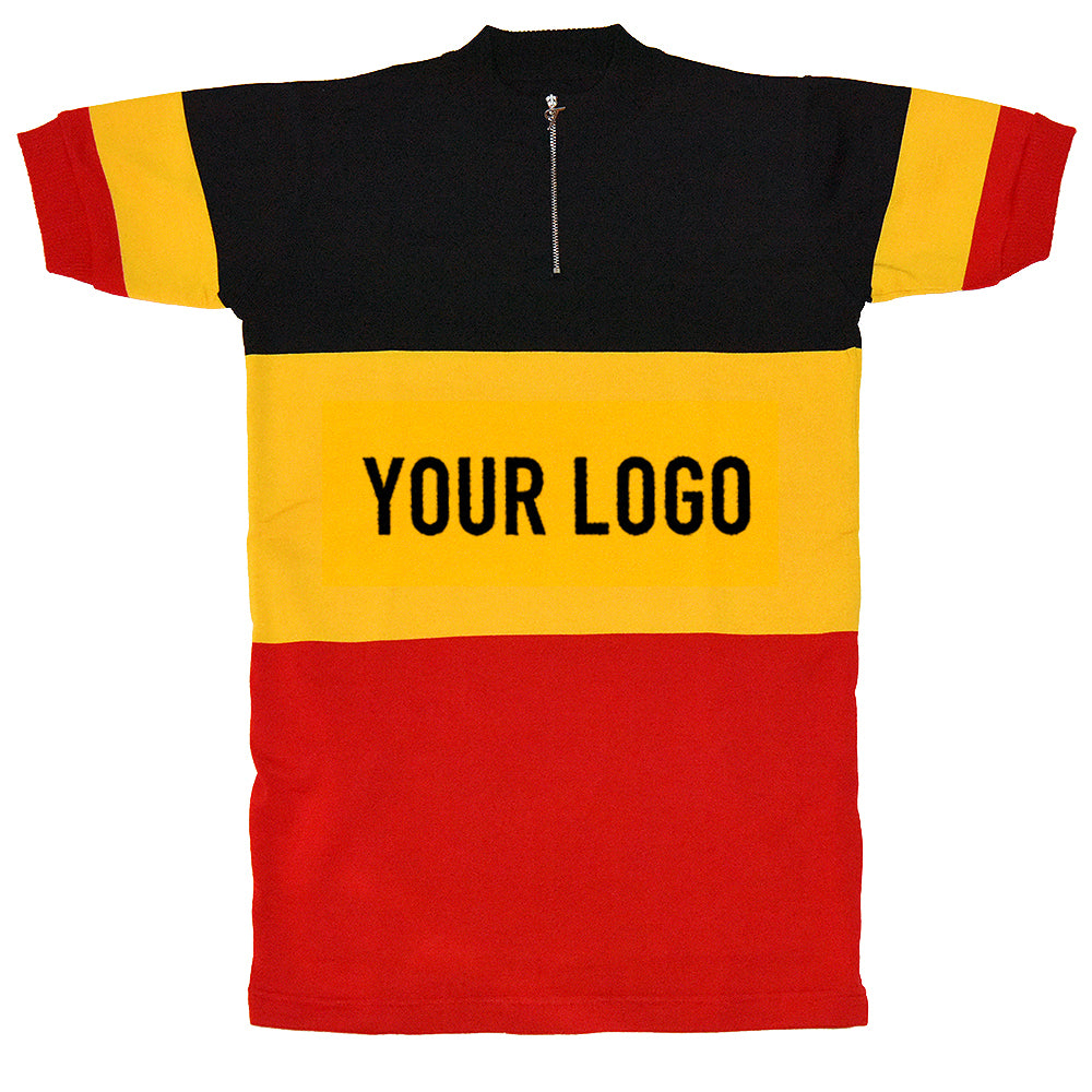 Belgian champion jersey customised with your own lettering
