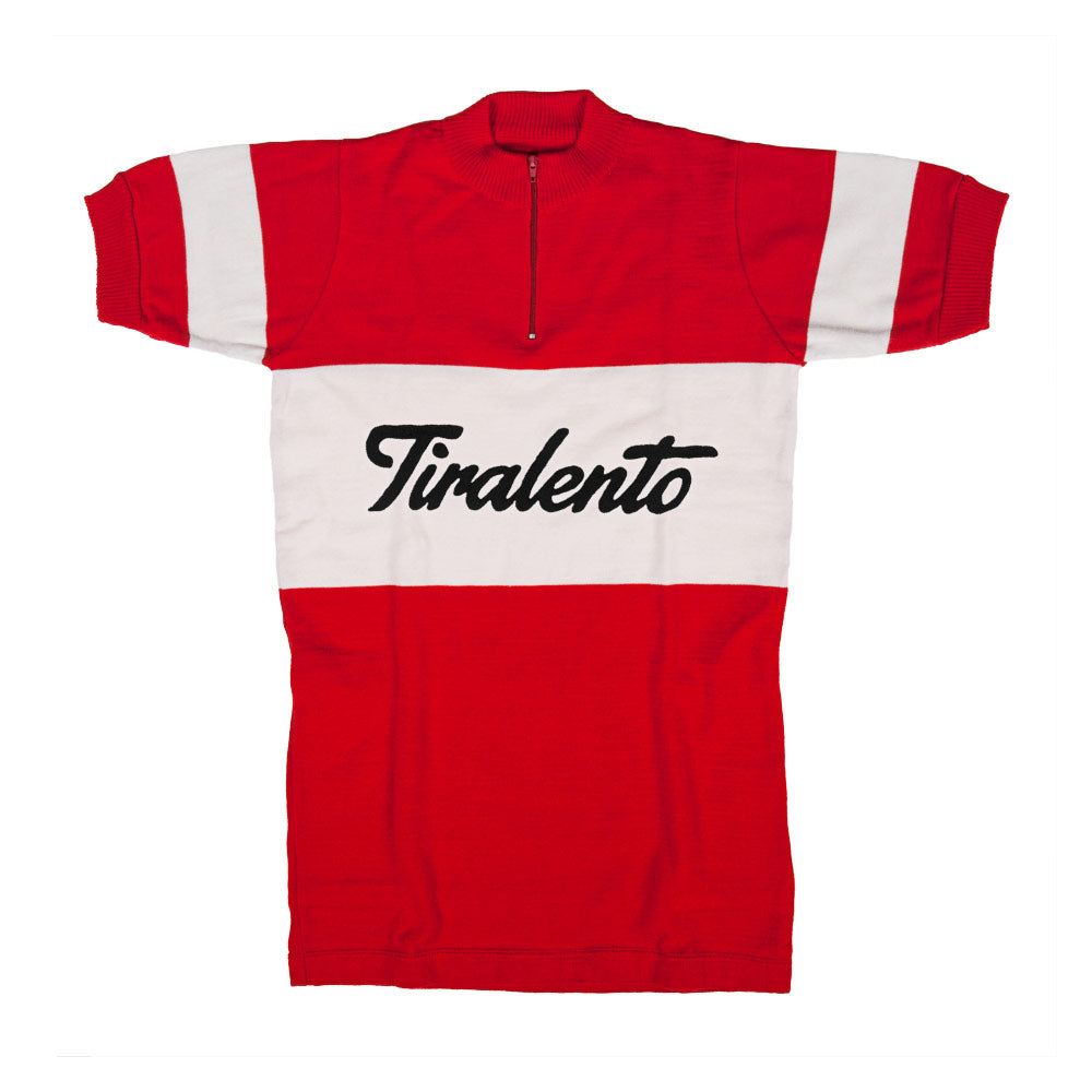 Galibier jersey customised with Tiralento lettering