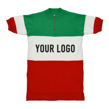 Load image into Gallery viewer, Tricolor jersey customised with your own lettering

