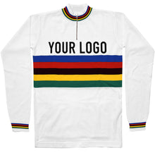 Load image into Gallery viewer, long-sleeved Rainbow jersey customised with your own lettering
