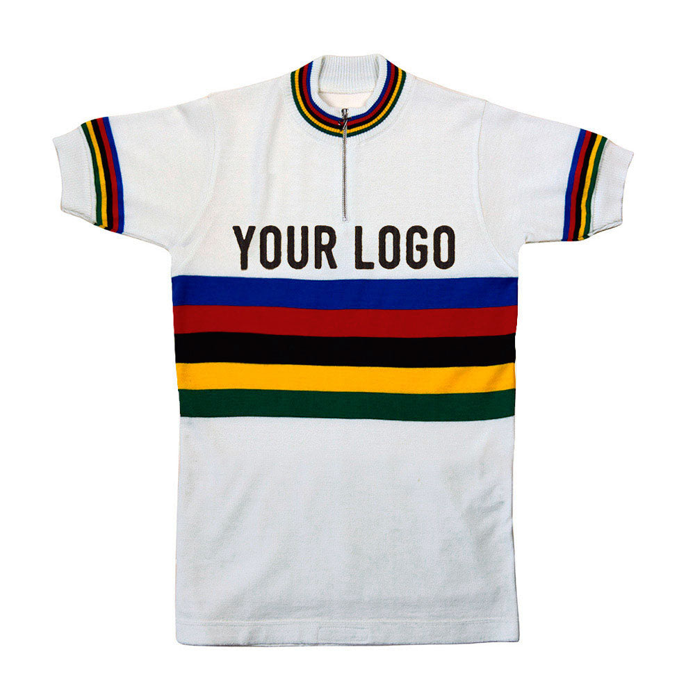 Rainbow jersey customised with your own lettering