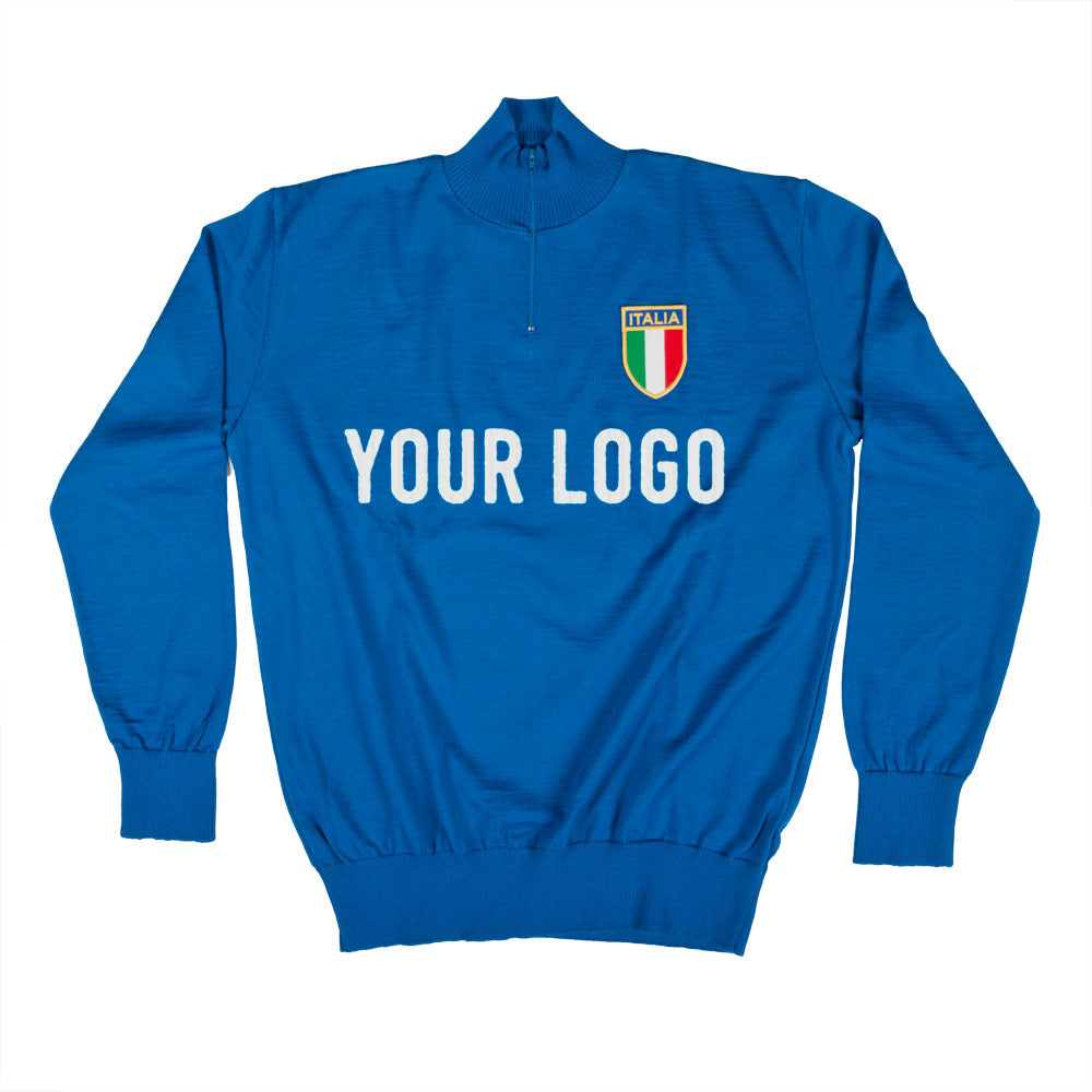 Italy national team lightweight training jumper customised with your own lettering