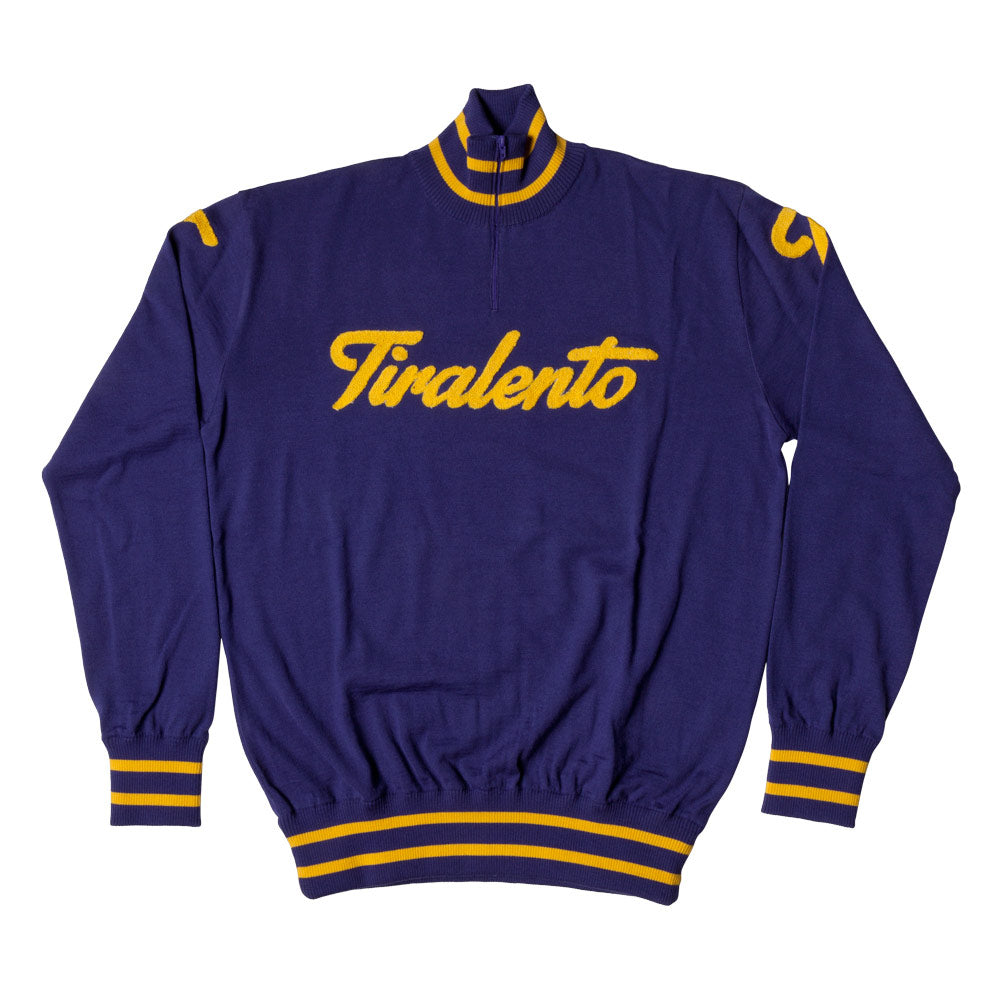 Parigi-Tours lightweight training jumper customised with Tiralento lettering