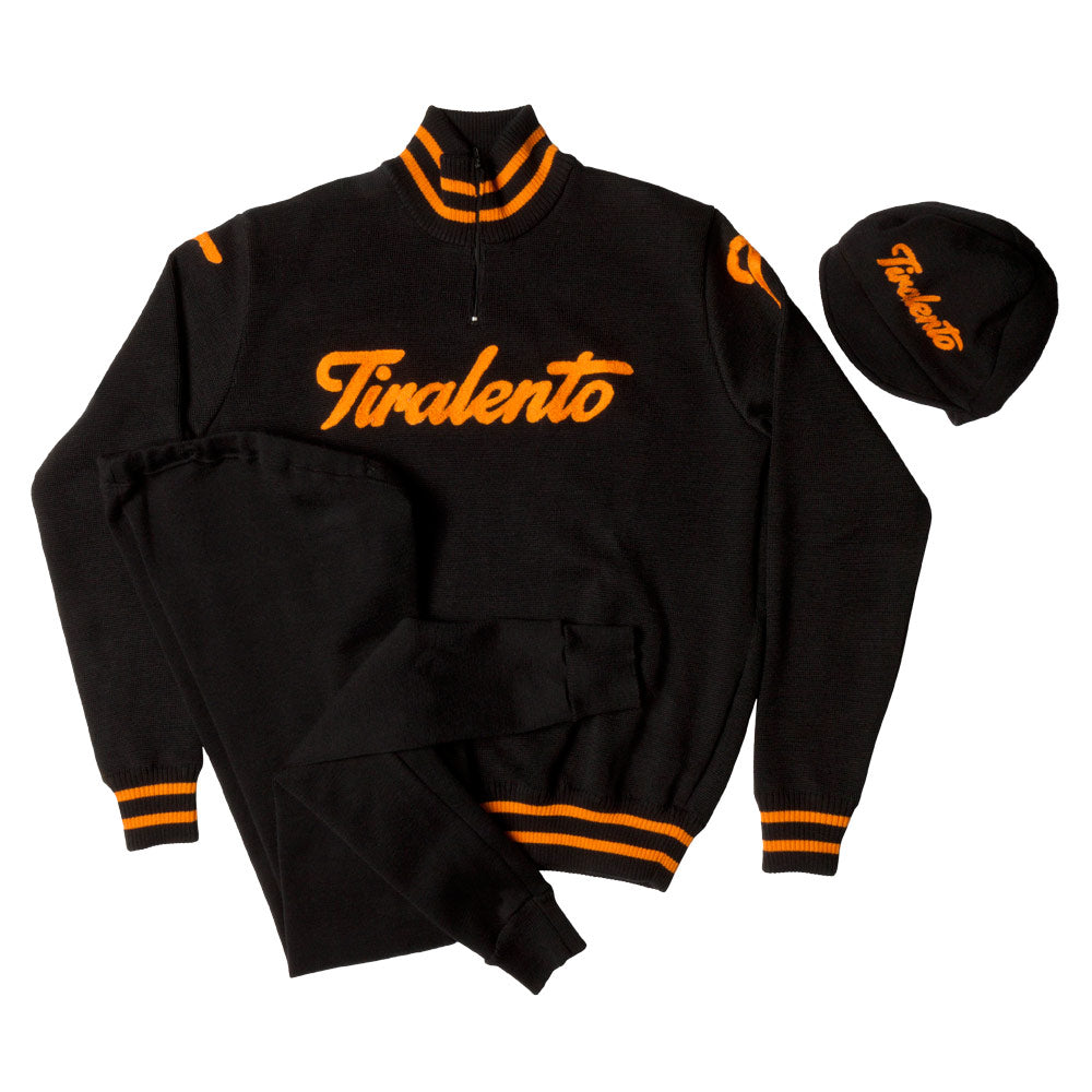 Amstel Gold Race winter set customised with Tiralento lettering