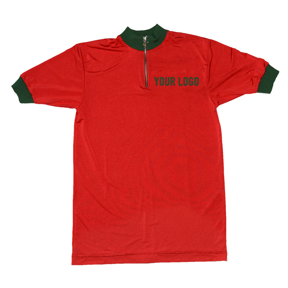 Maillot “Soie” rouge personalisable avec vos propes caracteres
