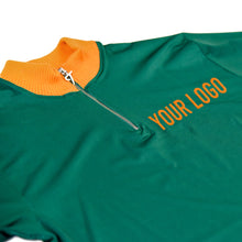 Load image into Gallery viewer, Green &quot;Silk&quot; jersey customised with your own lettering
