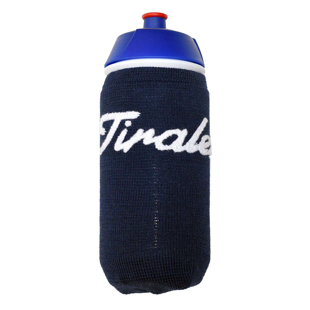 Couvre-bidons bleu personalisable avec les caracteres Tiralento