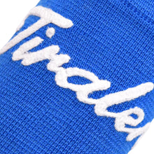 Load image into Gallery viewer, Light blue bottle-cover customised with Tiralento lettering
