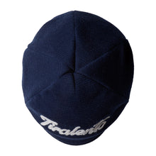 Load image into Gallery viewer, Blue woolen cap customised with Tiralento lettering
