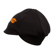 Load image into Gallery viewer, Black woolen cap customised with Tiralento lettering
