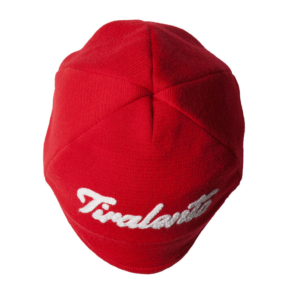 Casquette en laine rouge personalisable avec les caracteres Tiralento