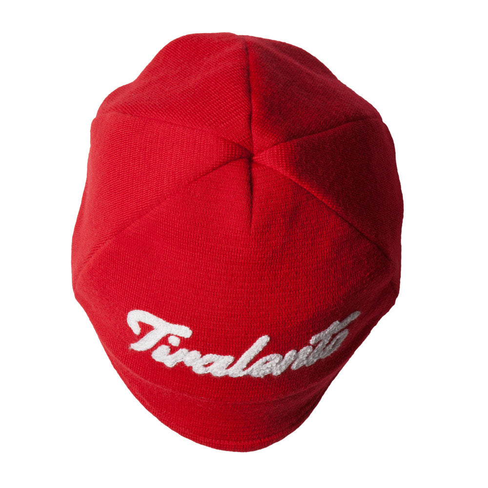 Casquette en laine rouge personalisable avec les caracteres Tiralento