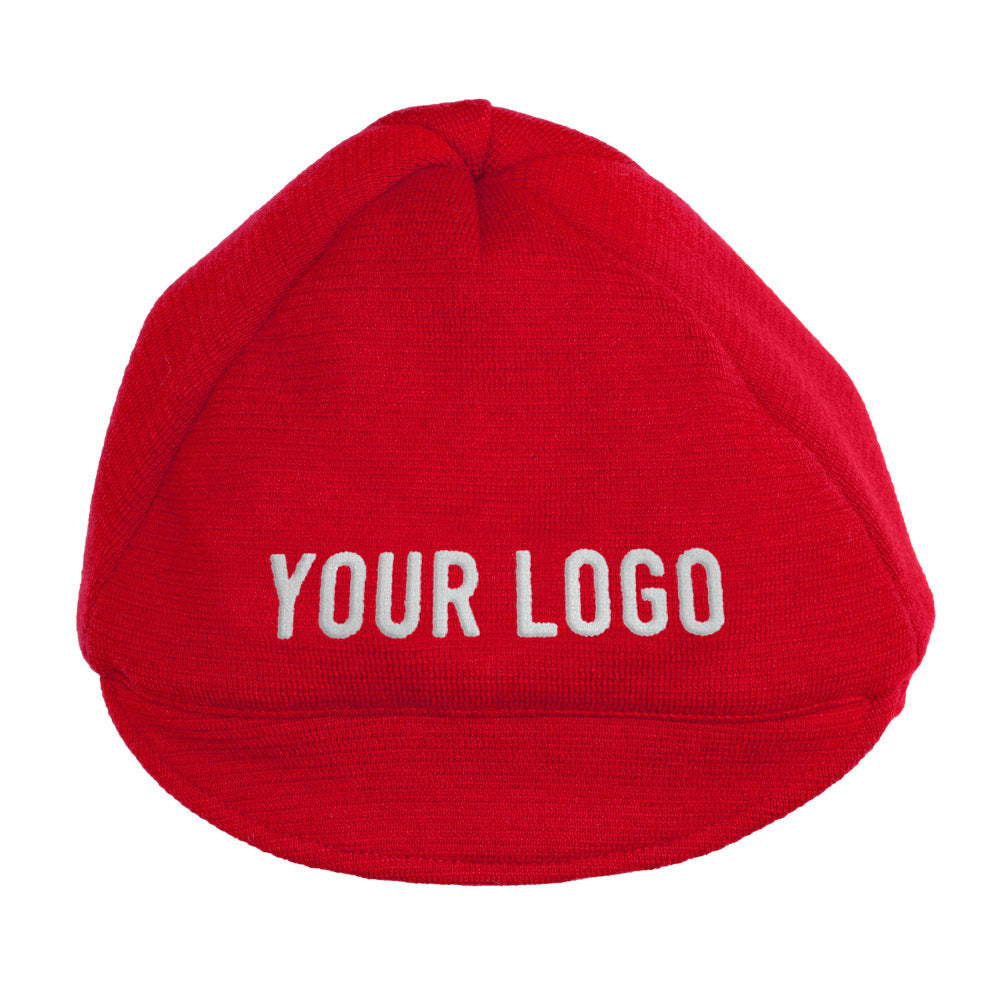 Casquette en laine rouge personalisable avec vos propes caracteres