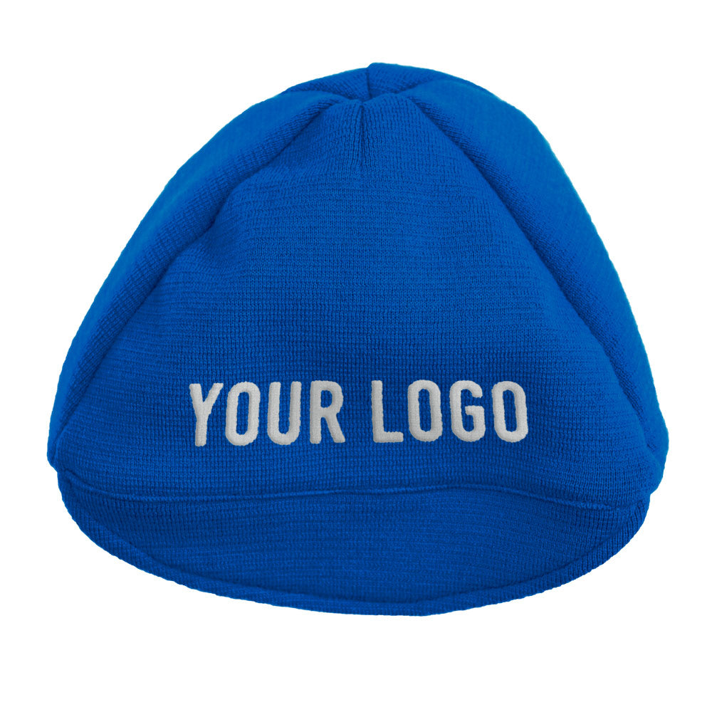 Light blue woolen cap customised with your own lettering