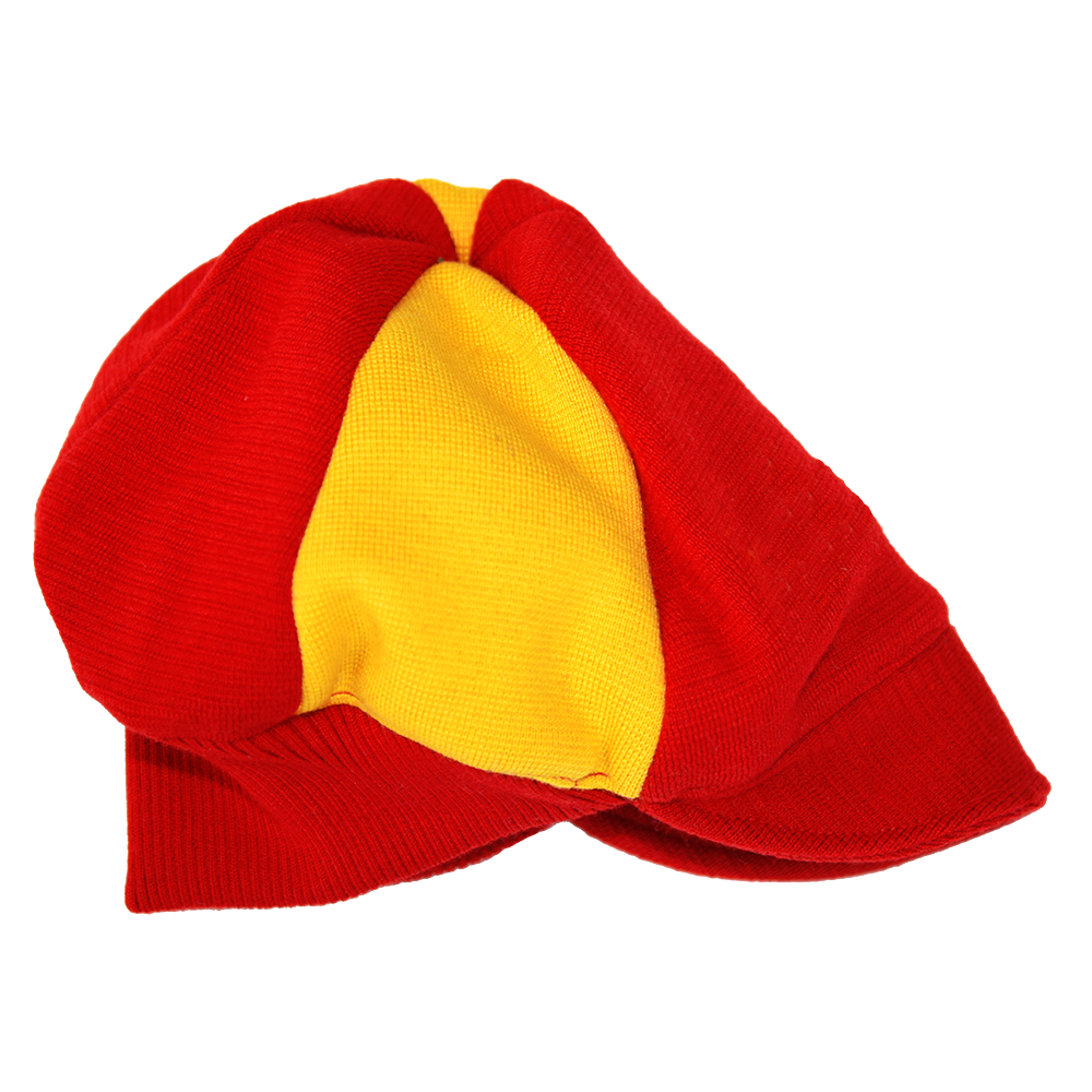 Red yellow woolen cap
