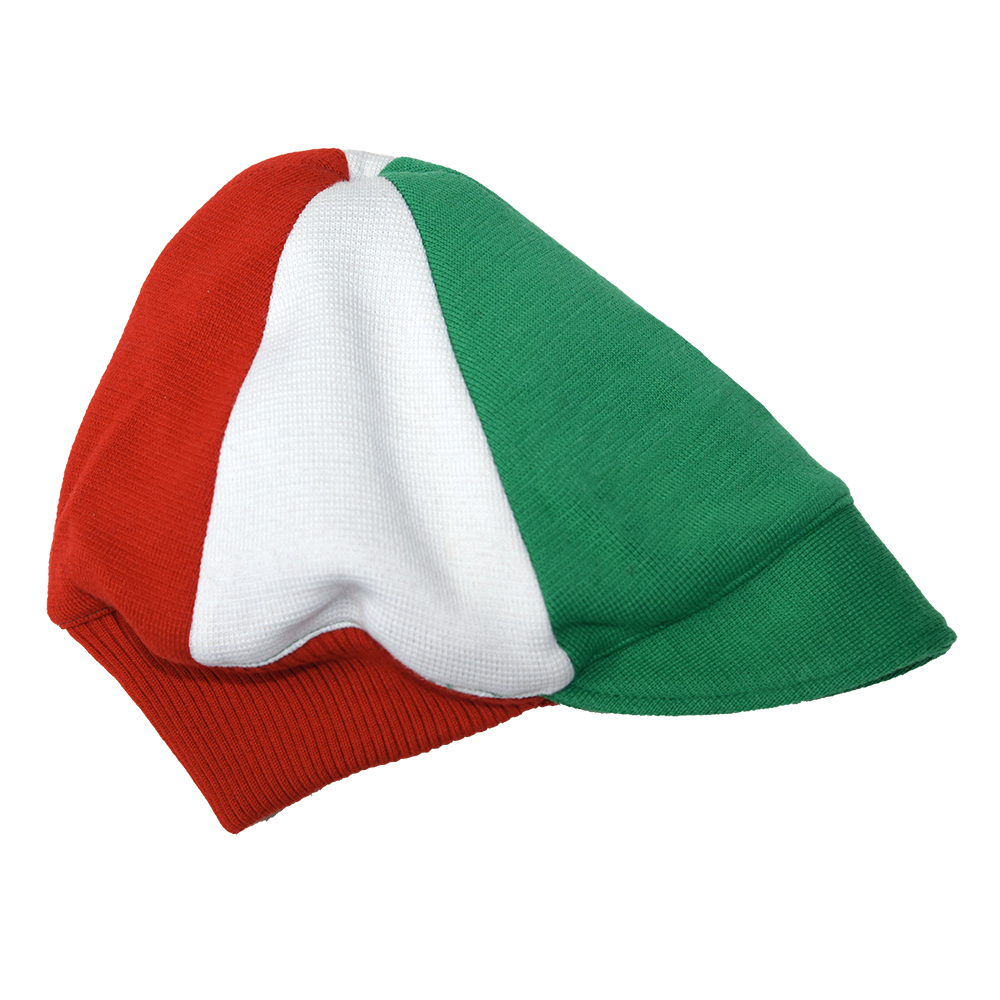 Tricolor woolen cap