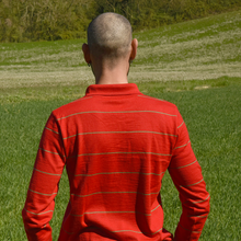 Load image into Gallery viewer, Red long-sleeved rest jersey customised with your own lettering
